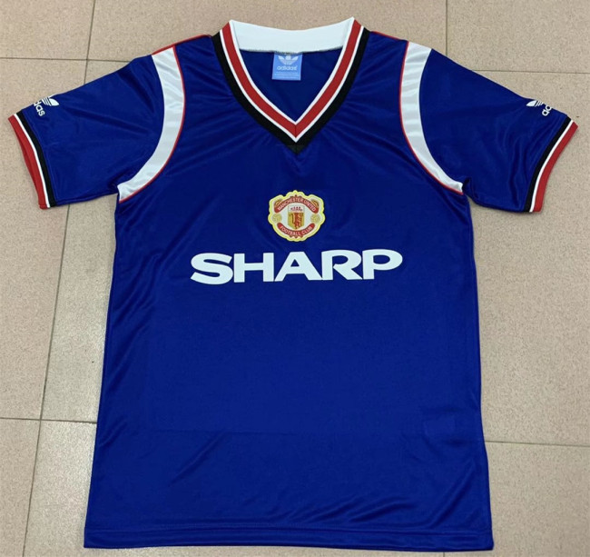 1984 Manchester United Third Blue Retro Soccer Jersey