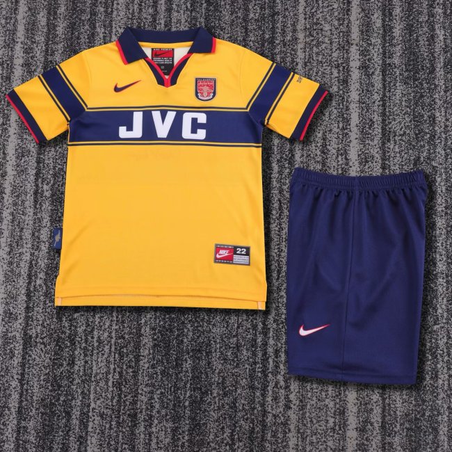 1997-1999 Arsenal Away Retro Kids Soccer Jersey