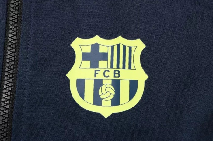 22-23 Barcelona Dark blue Hoodie Jacket Tracksuit#F399