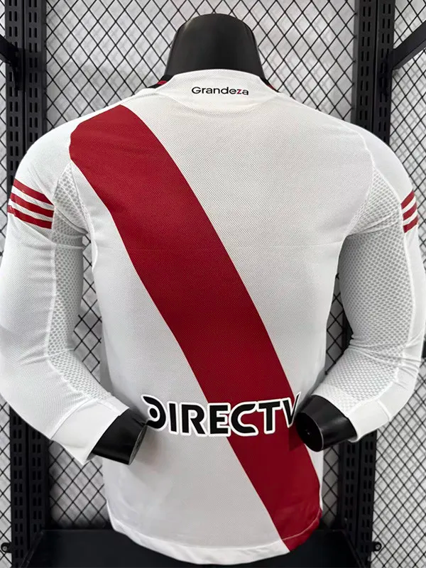25-26 River Plate Home Long Sleeve Player Version Soccer Jersey (长袖球员) 1:1 Thai Quality