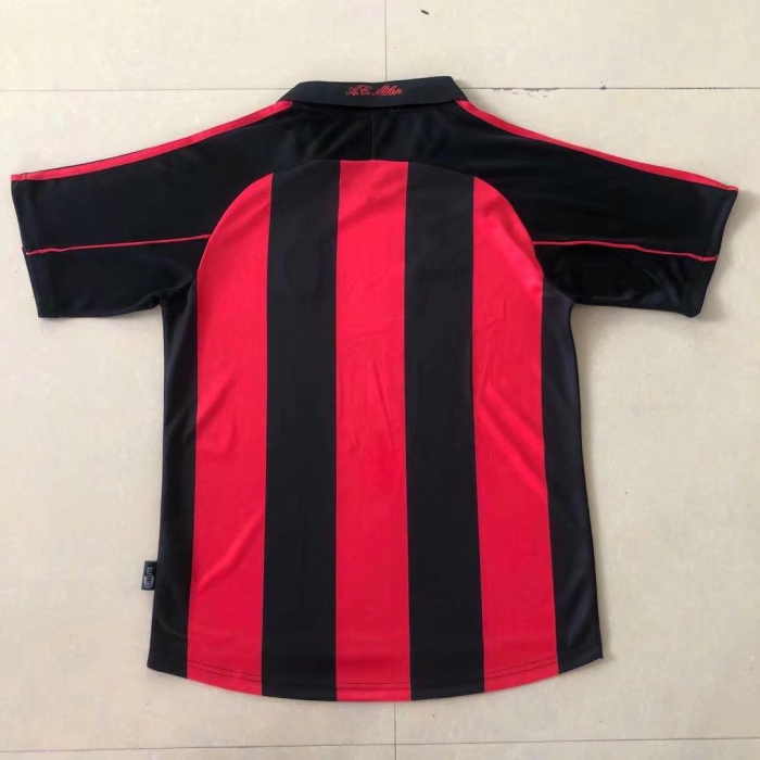 2000-2002 AC Milan Home Retro Soccer Jersey