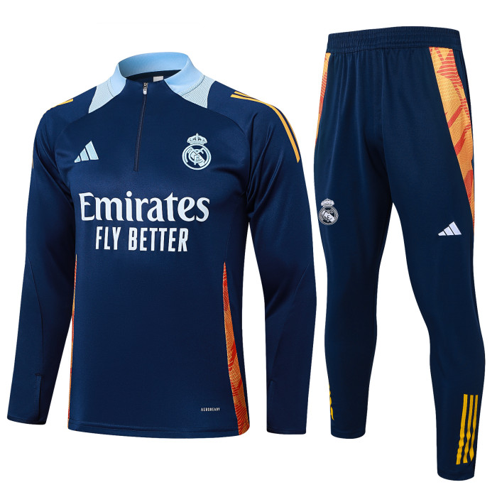 25-26 Real Madrid High Quality Half Pull Tracksuit