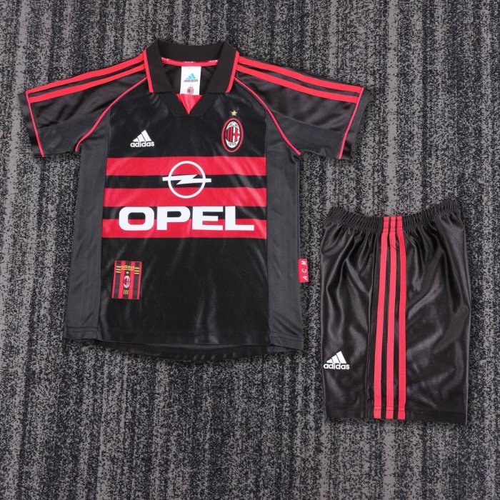 1998-1999 AC Milan Third Retro Kids Soccer Jersey