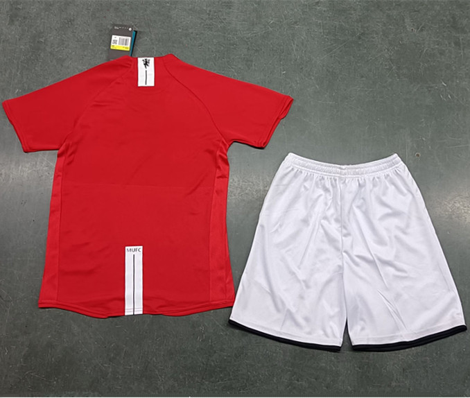 2007-2008 Manchester United Home Retro Kids Soccer Jersey