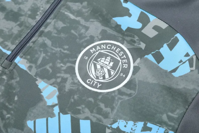 25-26 Manchester City High Quality Half Pull Tracksuit