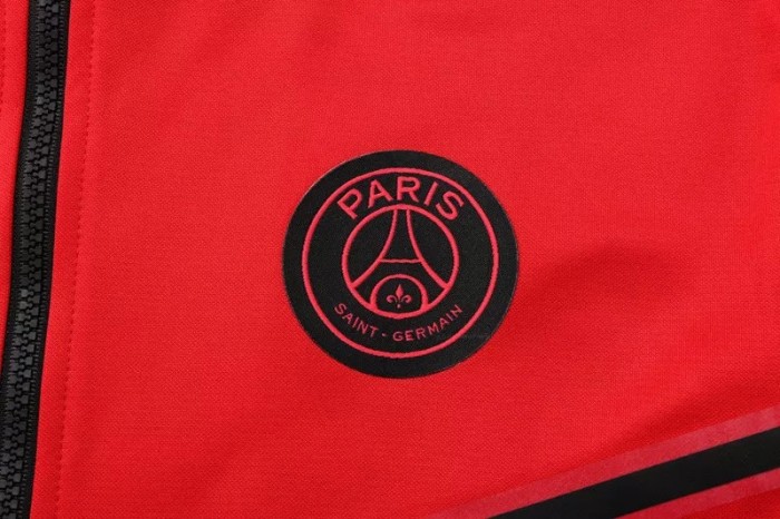 22-23 Paris Saint-Germain Red Hoodie Jacket Tracksuit#F396