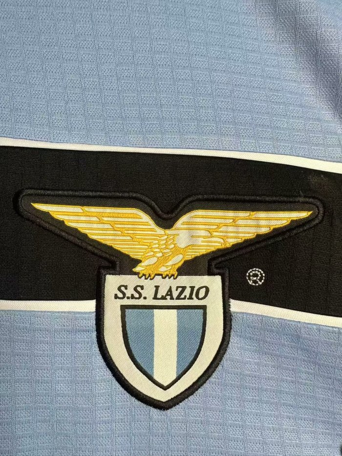 1998-1999 Lazio Home Long sleeves Retro Soccer Jersey