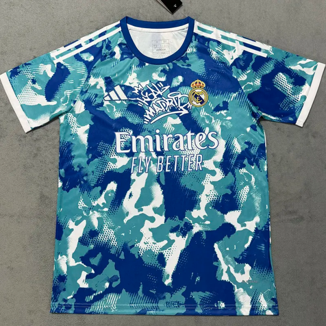 25-26 Real Madrid Blue Special Edition Fans Training Shirts