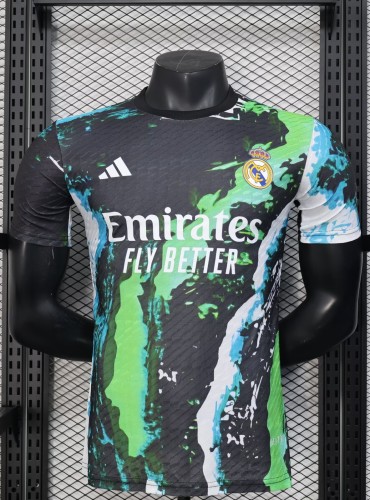 25-26 Real Madrid Black Green Special Edition Player Version Soccer Jersey