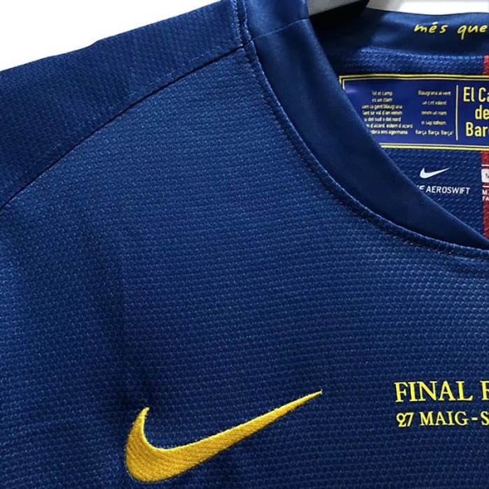 2008-2009 Barcelona Home Retro Long Sleeve Soccer Jersey (UCL版有决赛字)