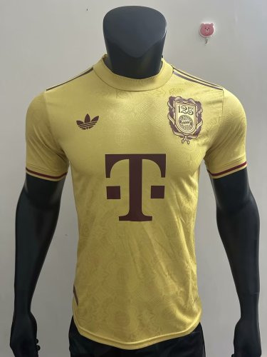 25-26 Bayern Yellow 125th Anniversary Player Version Soccer Jersey