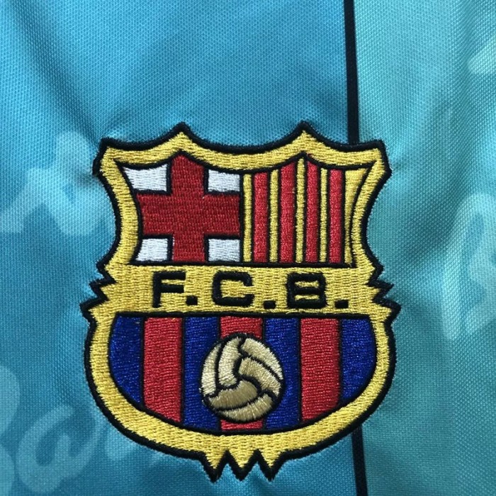 1996-1997 Barcelona Away Long Sleeve Retro Soccer Jersey