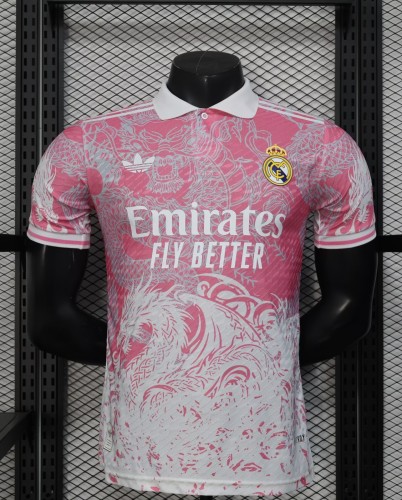 25-26 Real Madrid Pink Special Edition Player Version Soccer Jersey