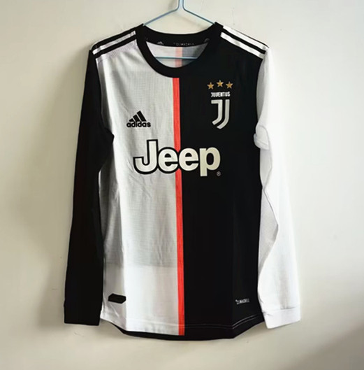 2019-2020 Juventus Home Long Sleeves Player Retro Soccer Jersey