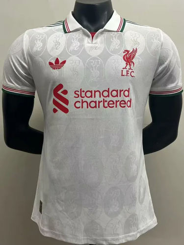 25-26 Liverpool White Special Edition Player Version Training shirts (队标纹)