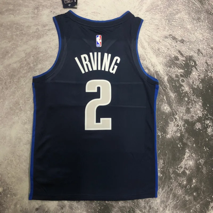 Dallas Mavericks IRVING #2 Black Snow mountain Top Quality Hot Pressing NBA Jersey
