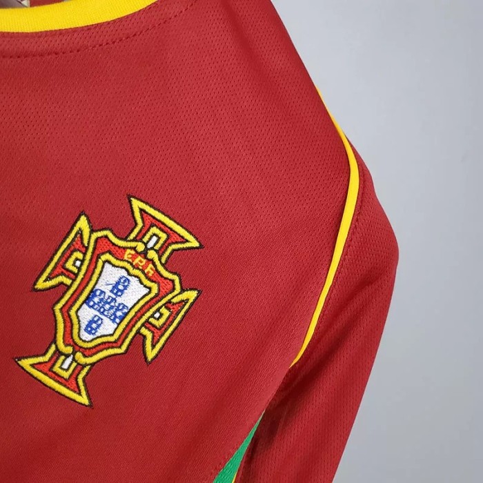 2002 Portugal Home Retro Soccer Jersey