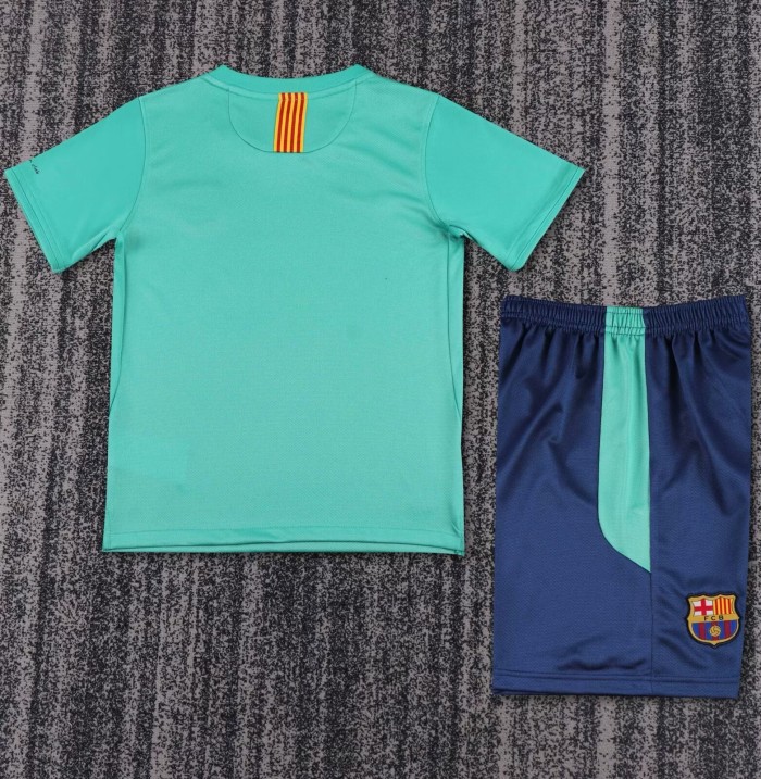 2010-2011 Barcelona Away Retro Kids Soccer Jersey