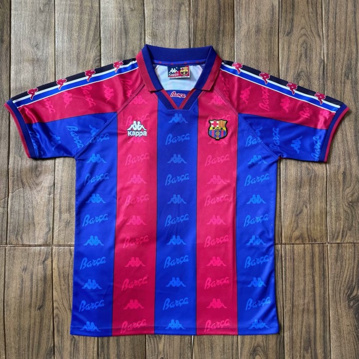 1995-1996 Barcelona Home Retro Soccer Jersey