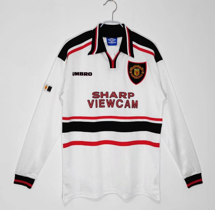 1998-1999 Manchester United Long Sleeve Retro Soccer Jersey