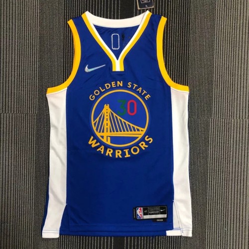 21-22 Warriors CURRY #30 'Mexico' Blue City Edition Top Quality Hot Pressing NBA Jersey