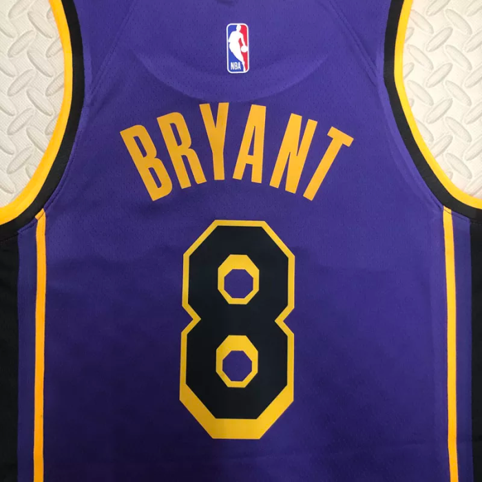 22-23 LAKERS BRYANT #8 Purple Top Quality Hot Pressing NBA Jersey (Trapeze Edition)