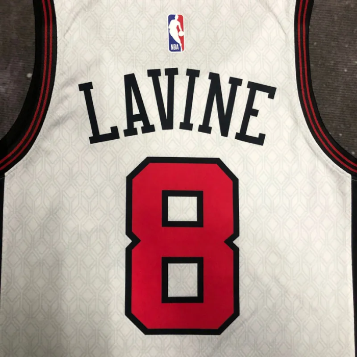 22-23 Bulls LAVINE #8 White City Edition Top Quality Hot Pressing NBA Jersey