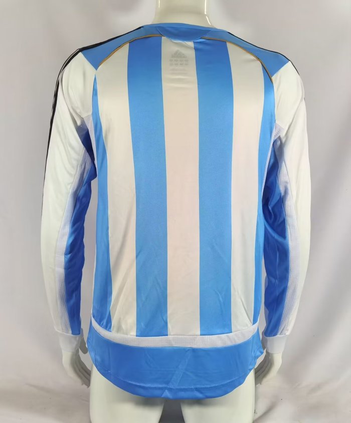 2006 Argentina Home Long sleeves Retro Retro Soccer Jersey