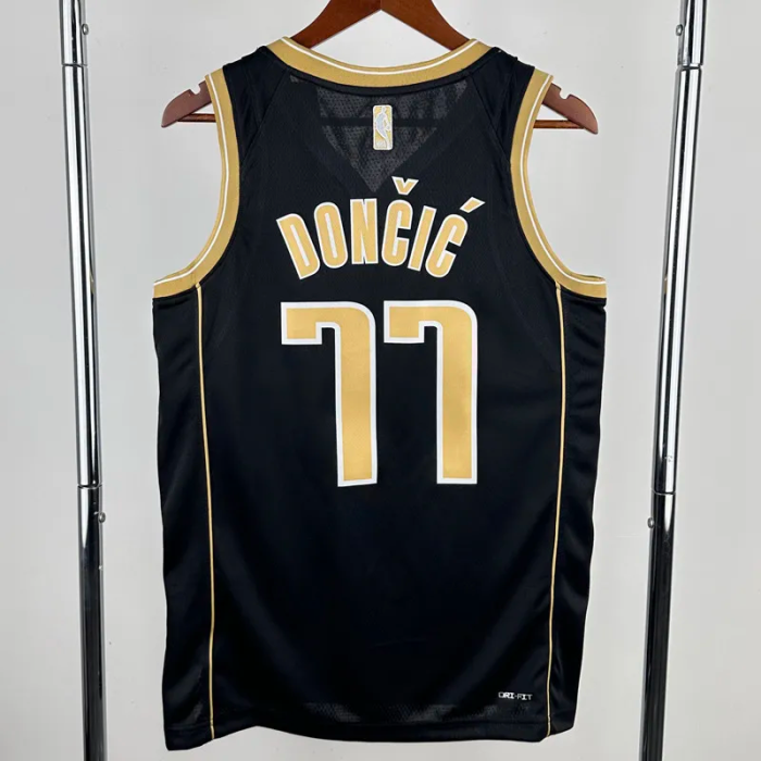 23-24 Dallas Mavericks DONCIC #77 Black Glory Edition Top Quality Hot Pressing NBA Jersey