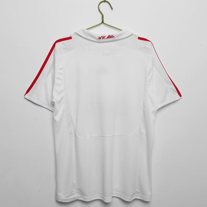 2007-2008 AC Milan Away White Retro Soccer Jersey