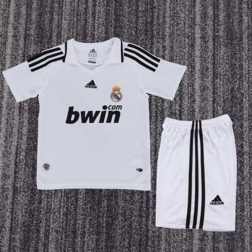 2008-2009 Real Madrid Home Retro Kids Soccer Jersey 1:1 Thai Quality