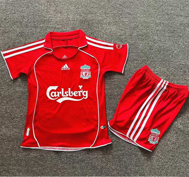 2006-2007 Liverpool Home Retro Kids Soccer Jersey