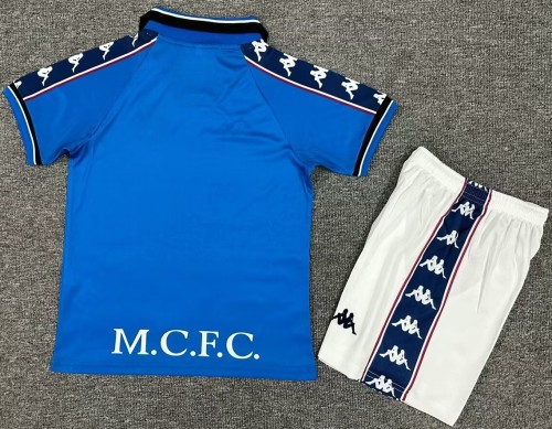 1997-1998 Manchester City Home Retro Kids Soccer Jersey