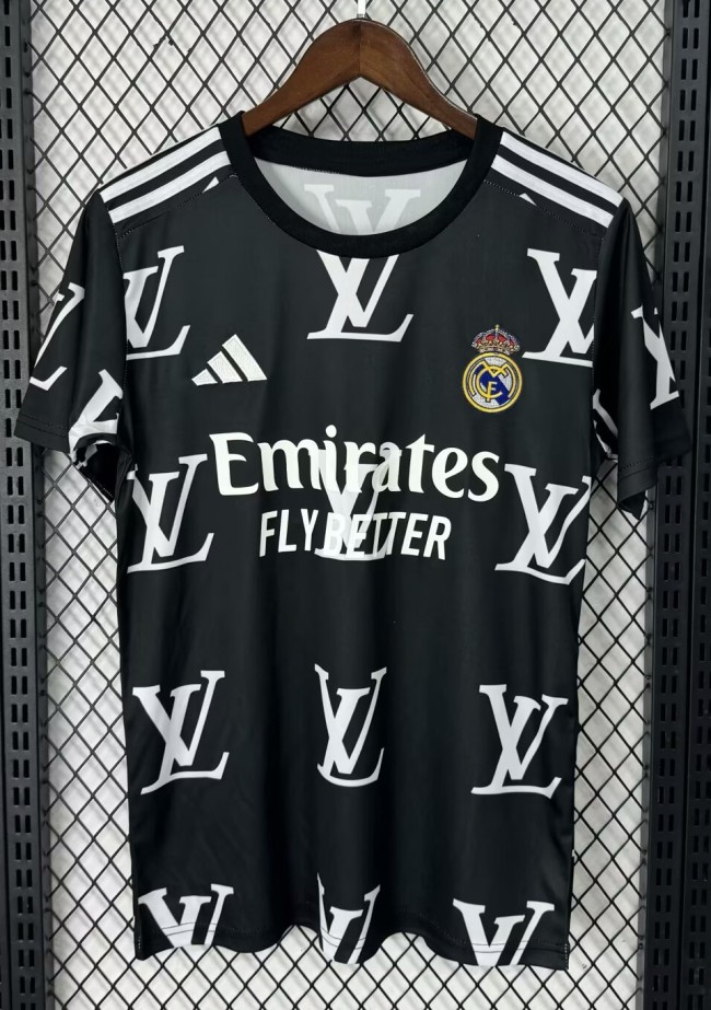 25-26 Real Madrid Black Special Edition Fans Training Shirts *L