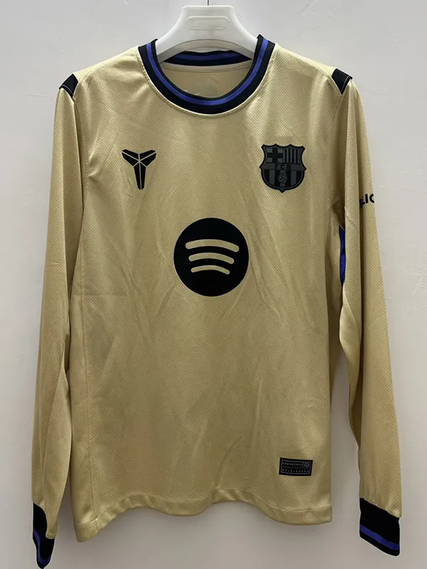 25-26 Barcelona Away Long Sleeve Soccer Jersey 1:1 Thai Quality(长袖)
