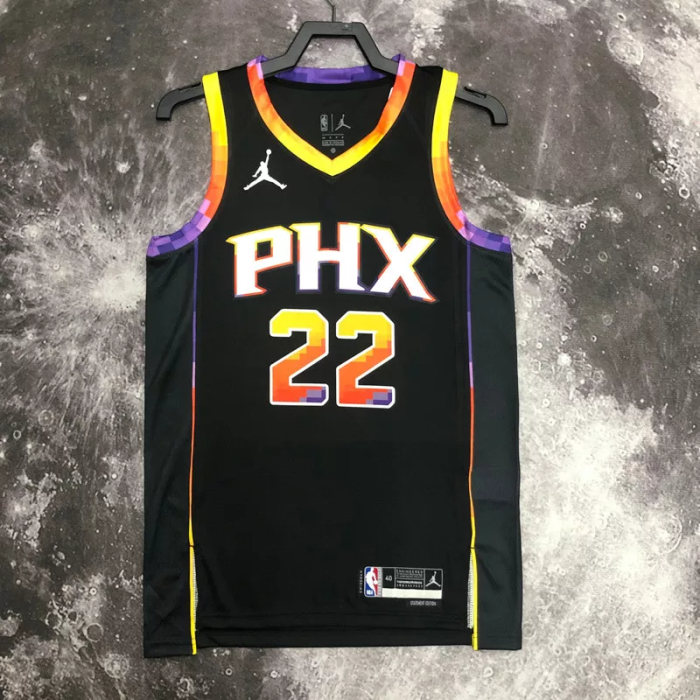 22-23 SUNS AYTON #22 Black Top Quality Hot Pressing NBA Jersey (Trapeze Edition)