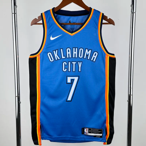 22-23 OKC Thunder HOLMGREN #7 Blue City Edition Top Quality Hot Pressing NBA Jersey