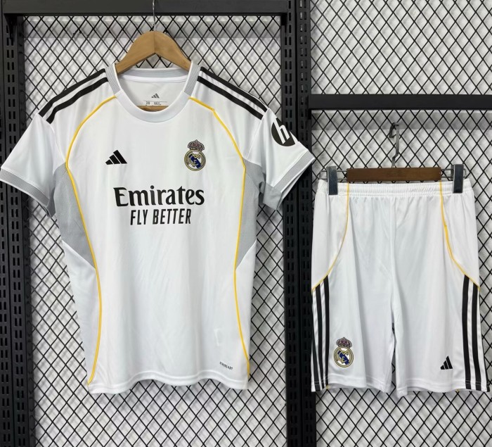 25-26 Real Madrid Home Kids Soccer Jersey