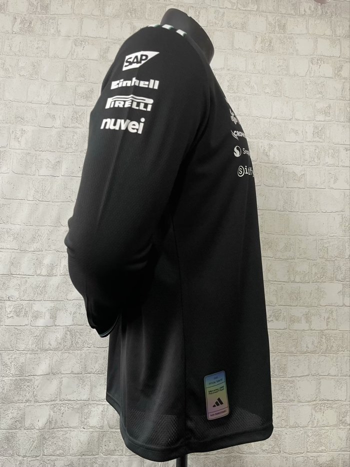 2025 F1 Benz New Pattern Long Sleeve Racing Suit 长袖