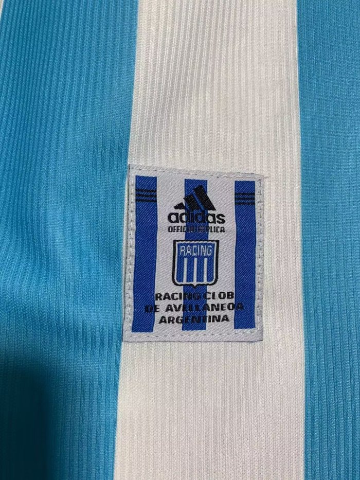 2000-2001 Racing Club Home Retro Soccer Jersey