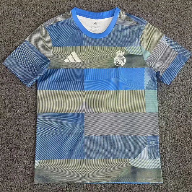 25-26 Real Madrid Grey Blue Training Shirts