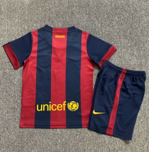 2014-2015 Barcelona Home Retro Kids Soccer Jersey
