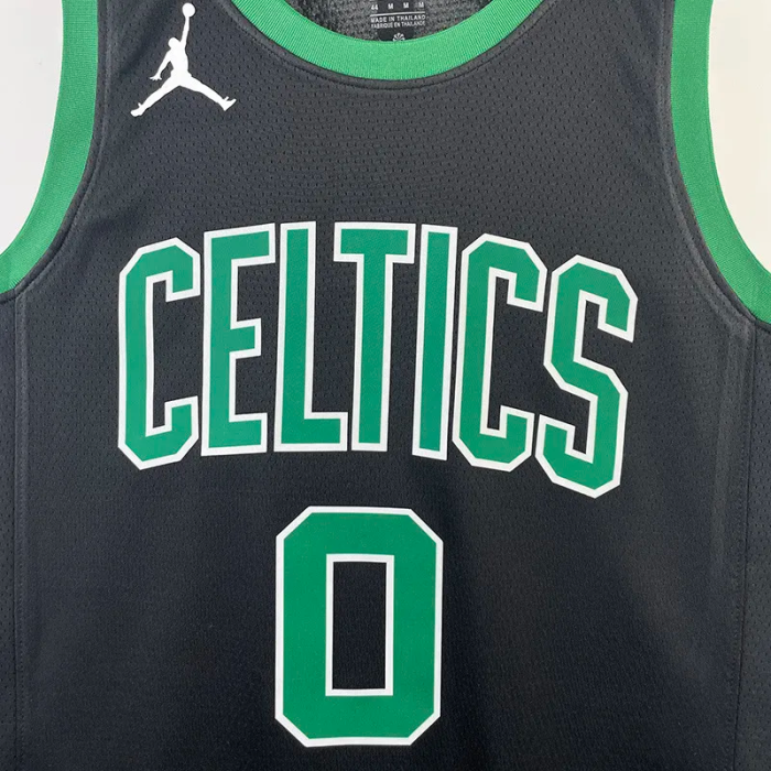 22-23 CELTICS TATUM #0 Black Top Quality Hot Pressing NBA Jersey (Trapeze Edition)