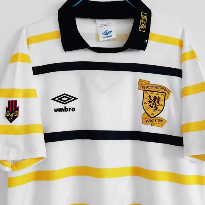 1988-1991 Scotland Yellow White Retro Soccer Jersey