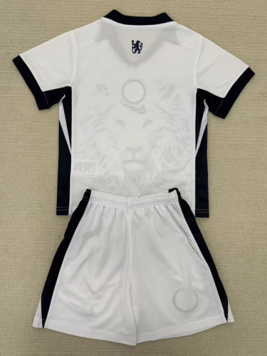 25-26 Chelsea White Concept Edition Kids Soccer Jersey
