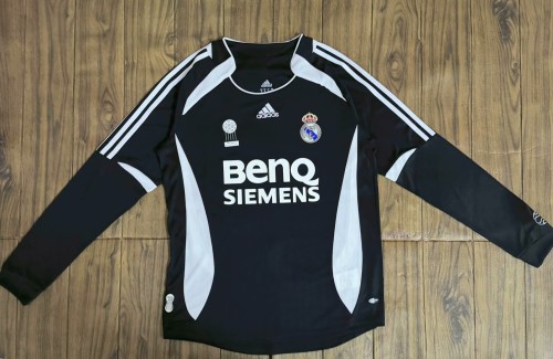 2006-2007 Real Madrid Away Long Sleeves Retro Soccer Jersey