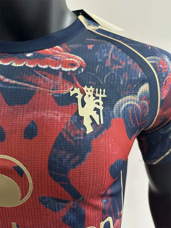 25-26 Manchester United Red Black Player Version Training shirts