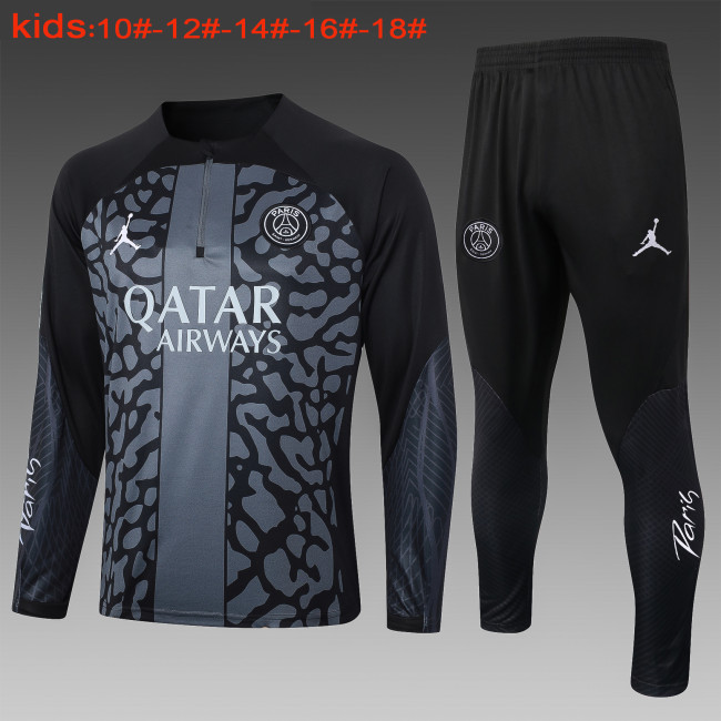 23-24 Paris Saint-Germain High Quality Kids Half Pull Tracksuit