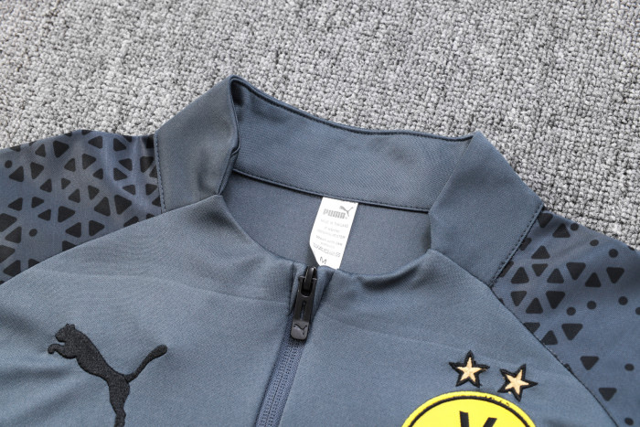 23-24 Dortmund High Quality Half Pull Tracksuit