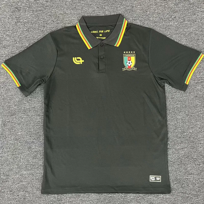 25-26 Cameroon Black Polo Short Sleeve (有领)